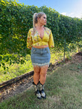 Cover Me In Pearls Denim Mini